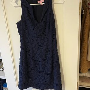 Lily pulitzer Navy Strapless Dress